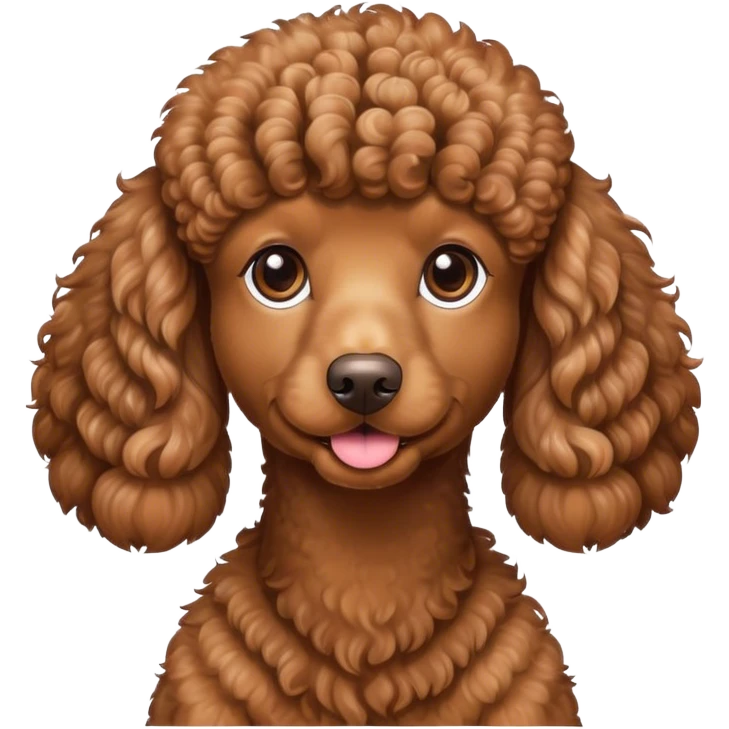 Brown poodle  emoji