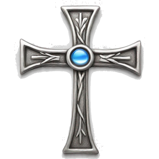 Cross silver emoji