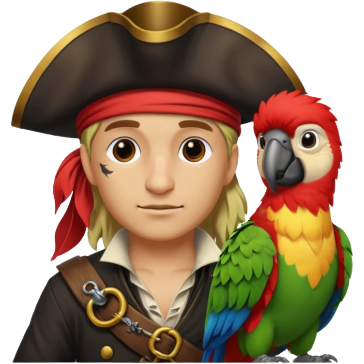 pirate and parrot emoji