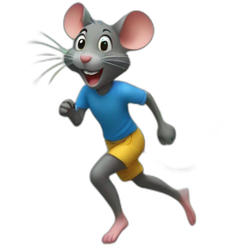 a rat running trails on Reunion Island emoji
