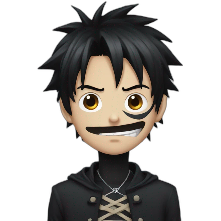 goth Luffy emoji