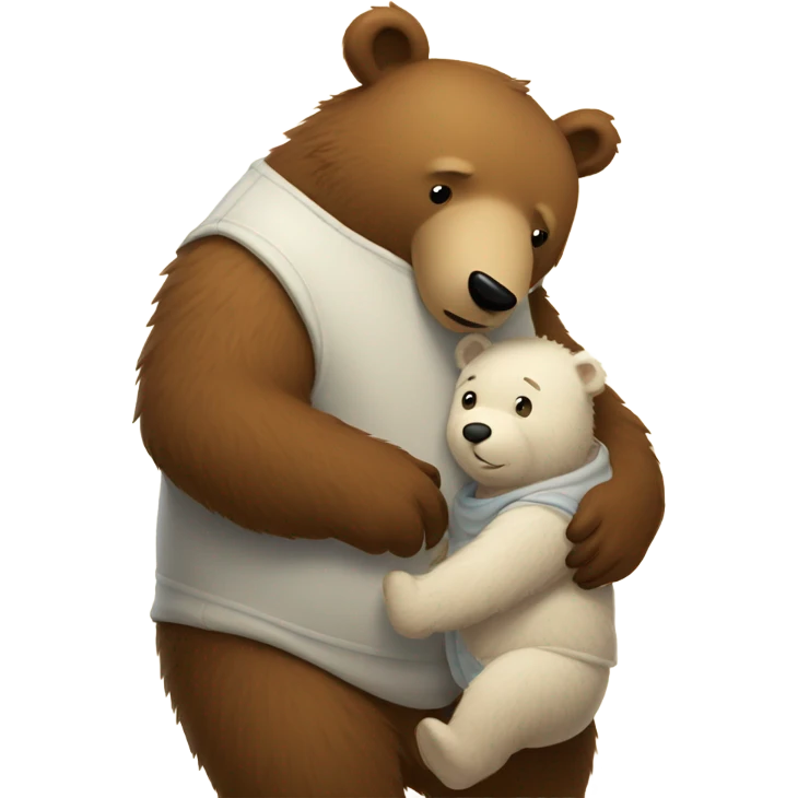 dad bear and baby bear emoji