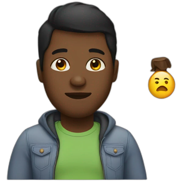 Black Pregnant man emoji