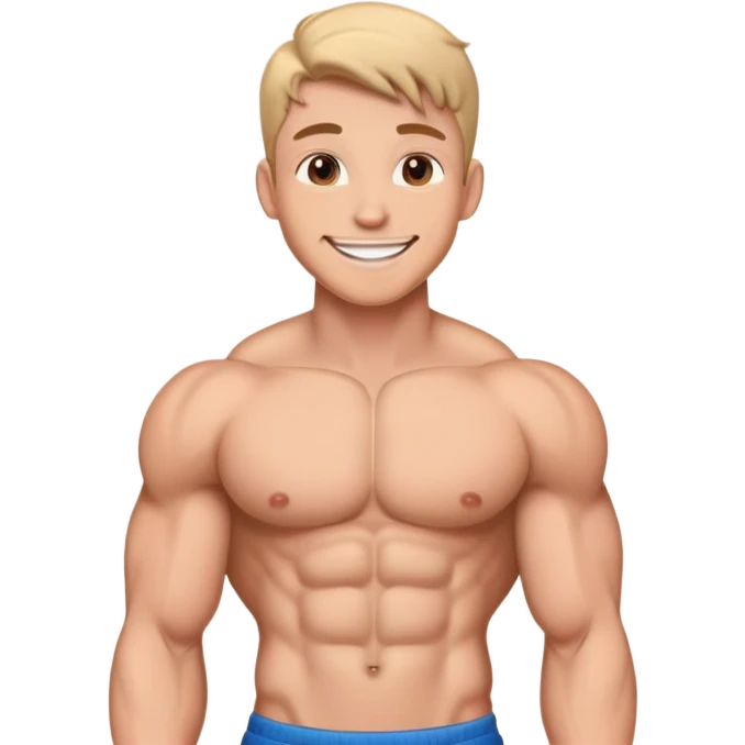 Создай стикер голого парня с членом в 20 сантиметров молодого  emoji