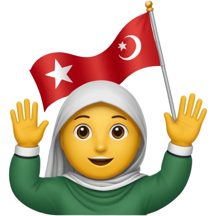 Syrianska flaggan (arameiska röda flaggan med gula örnen i mitten) emoji