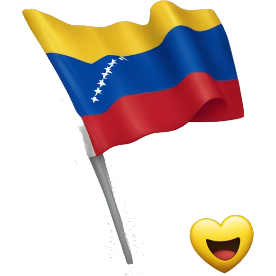 bandera de venezuela y colombia dentro de corazón emoji