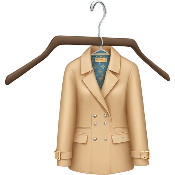 A Louis Vuitton dress on a coat hanger emoji
