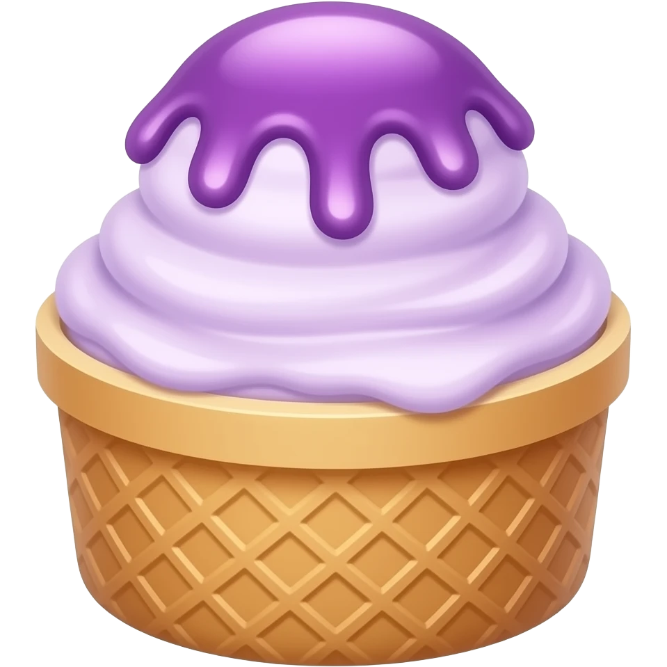Ube sundae with ube syrup emoji