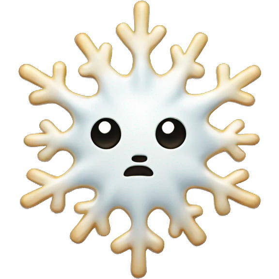 Melting snowflake emoji