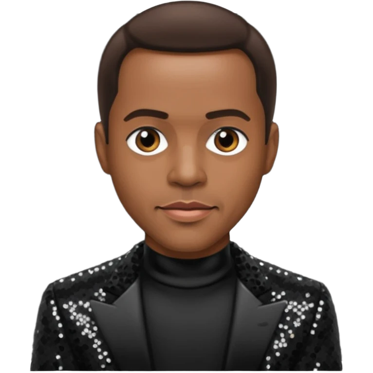Freddie Jackson, R&B Singer with dark brown hair, black sequin outfit emoji