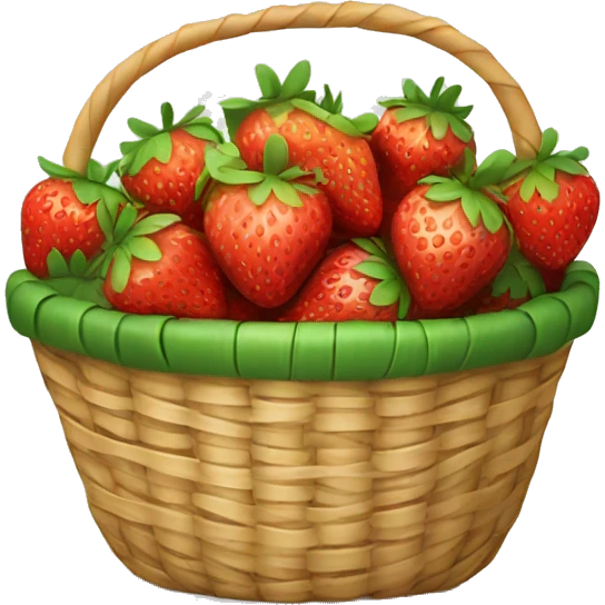 Basket of strawberries emoji