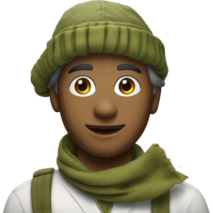 Avec un foulard et un béret, scoutisme emoji