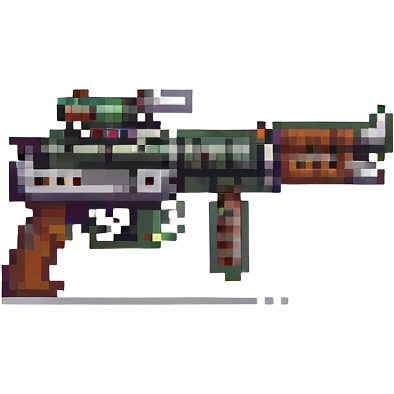 machine gun, pixel art style, retro video game look emoji