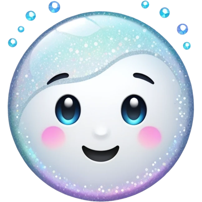 white glory glitter emoji