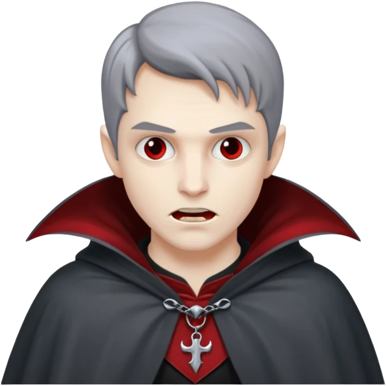 vampire with grey at feet emoji