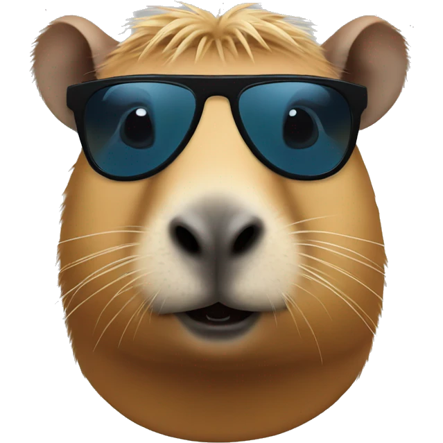 Capybara with cool sunglasses emoji
