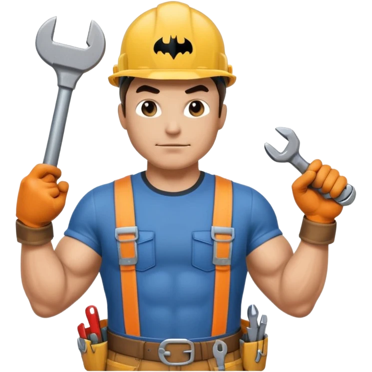 Batman as a construction worker  emoji