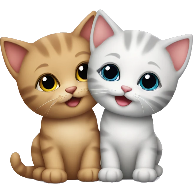 Cute Kitten best friends emoji