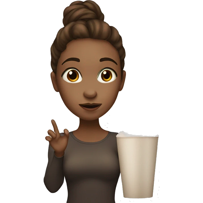 White skin, brown hair, brown eyes girl blowing a kiss emoji