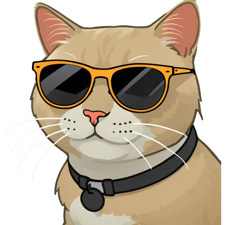 Cat with sunglasses emoji