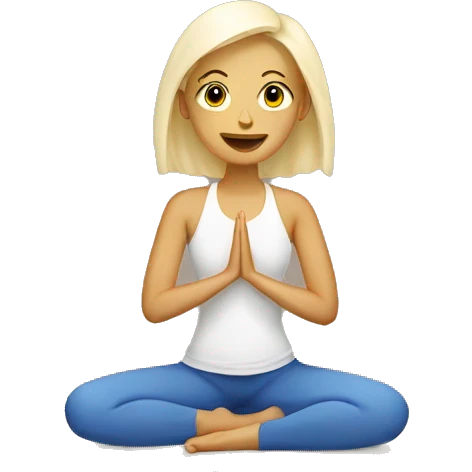 A cream yoga mat emoji