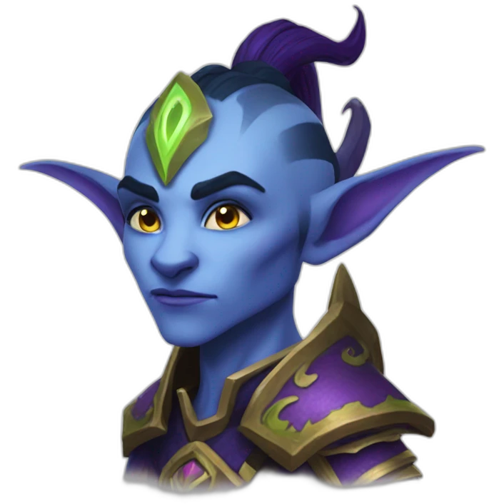 A night elf from world of warcraft emoji