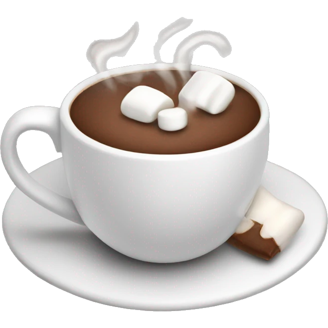 a hot cocoa with marshmellows emoji