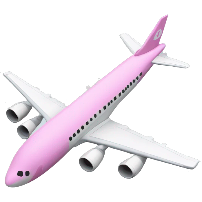 Un avion avec des détails rose  emoji