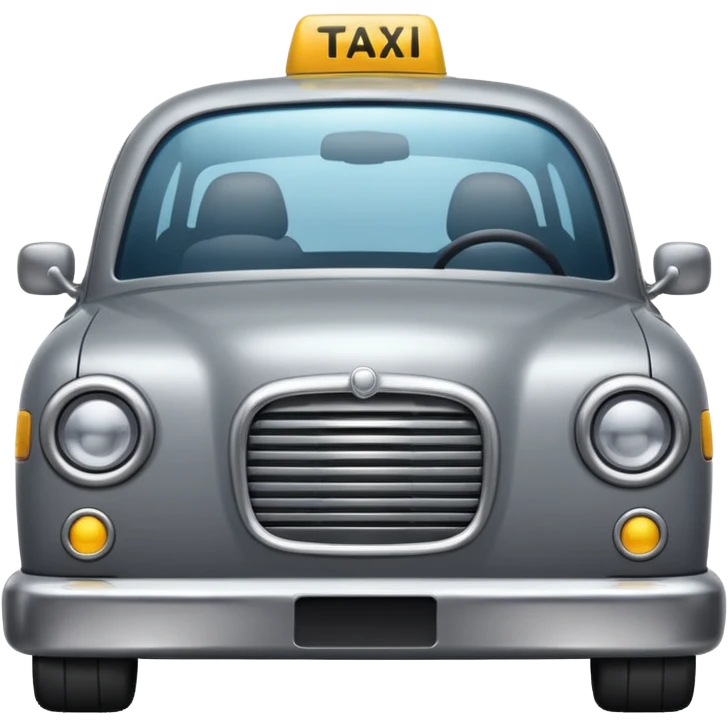 grey taxi emoji