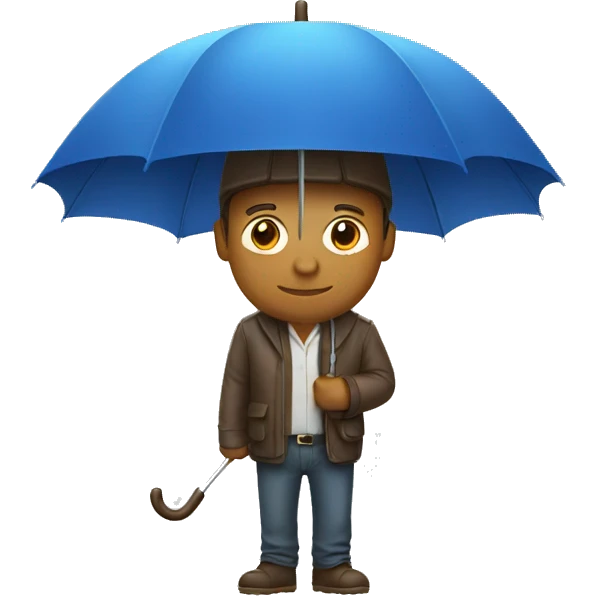 Man with umbrella  emoji
