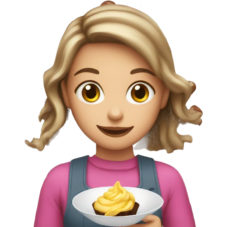 Fair Girl eating chocolate  emoji
