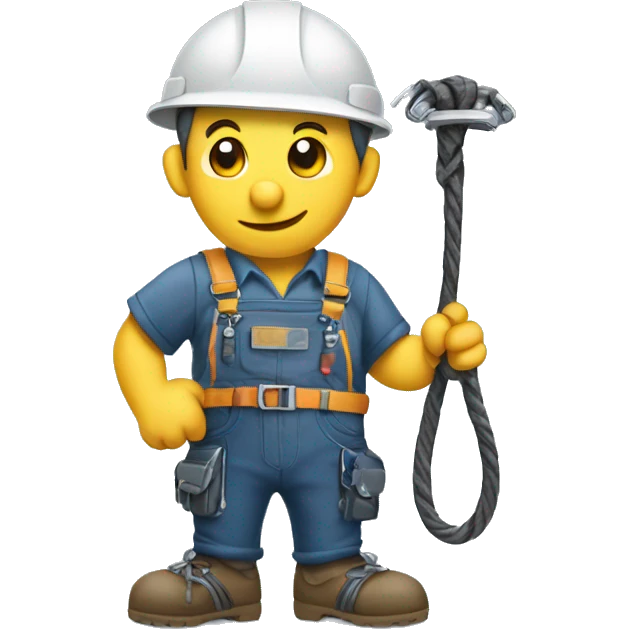 rat workman holding cable tie emoji