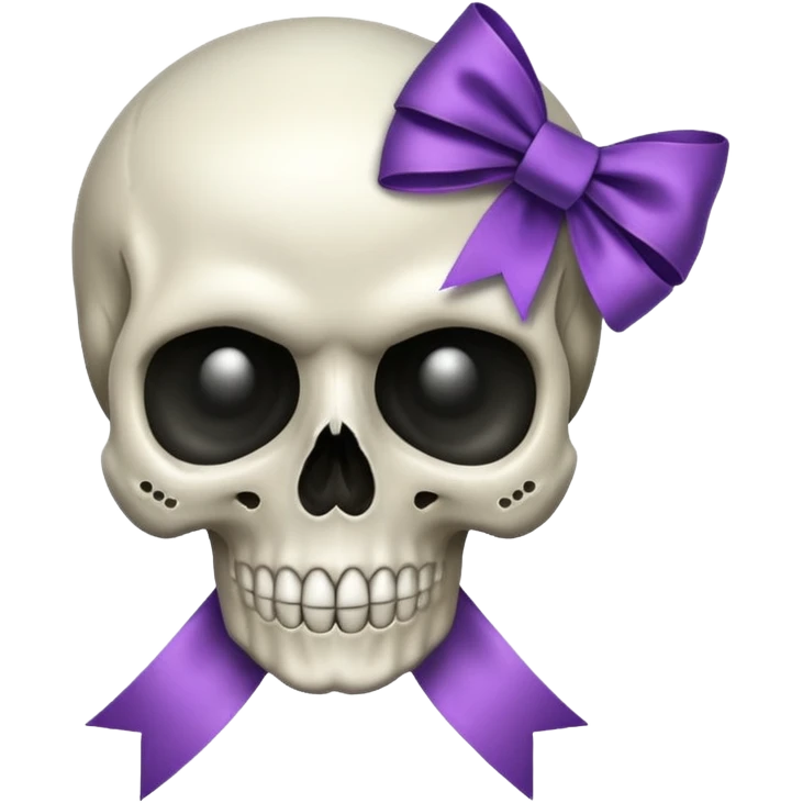 RIBBON SKULL emoji