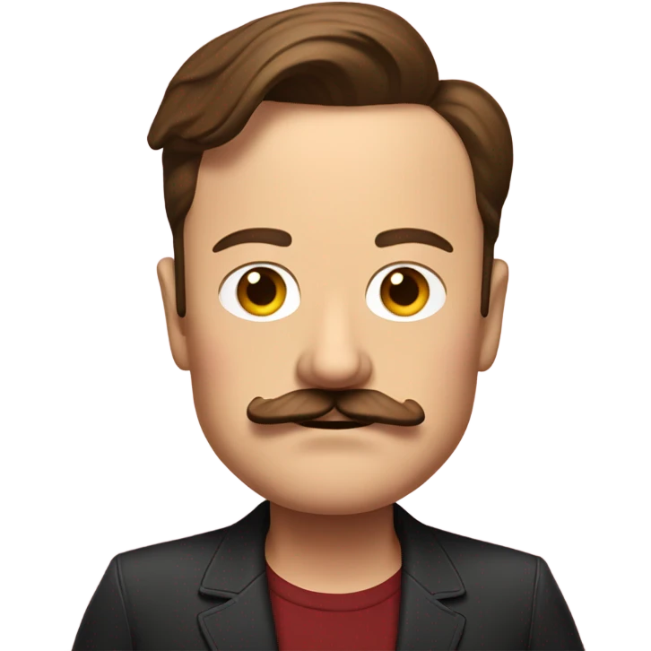 Elon musk with a mustache  emoji