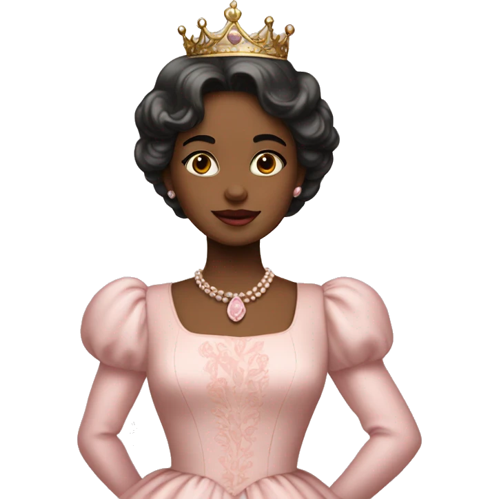 vintage princess with pale pink dress emoji