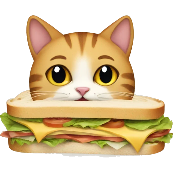 cat and sandwich emoji