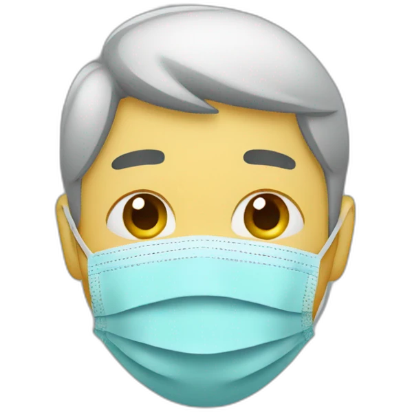 man being sick with a facemask over his eyes emoji