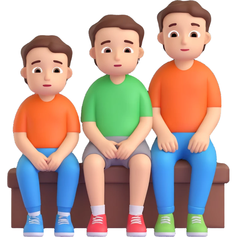 faces - sad boy and happy emoji
