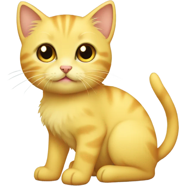 Yellow kitty with eyelashes emoji