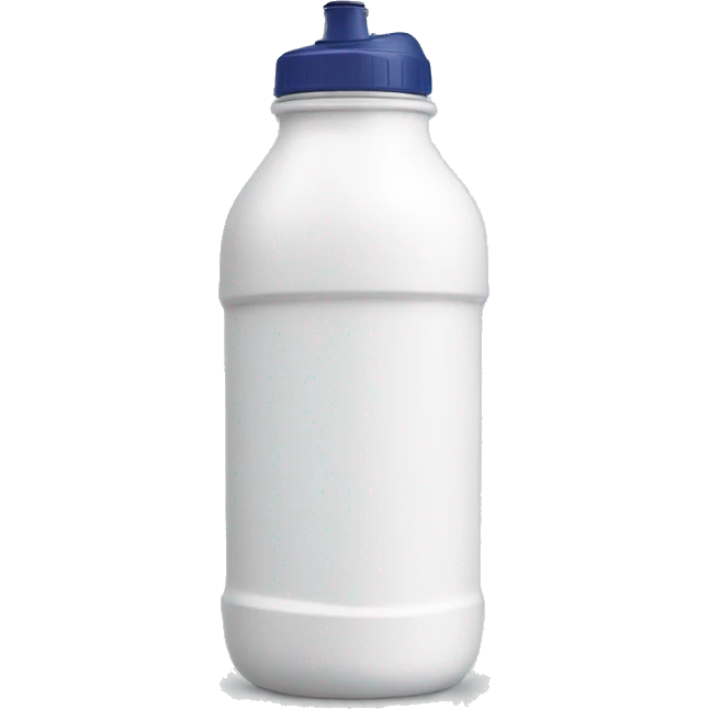 white water bottle with handle and straw emoji