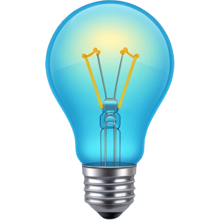 light bulb with small network nodes around emoji