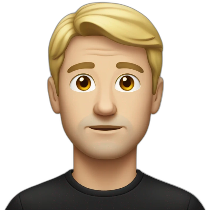 serious white man wearing black hoody emoji