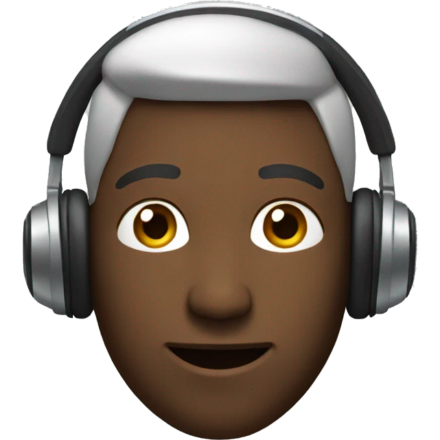 a guy with headphone emoji