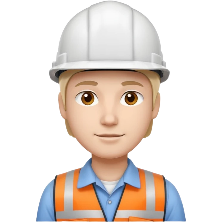 Ingeniero civil con casco blanco  emoji