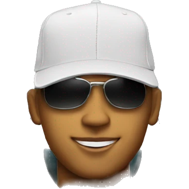 Vinyl record dj wearing cap emoji