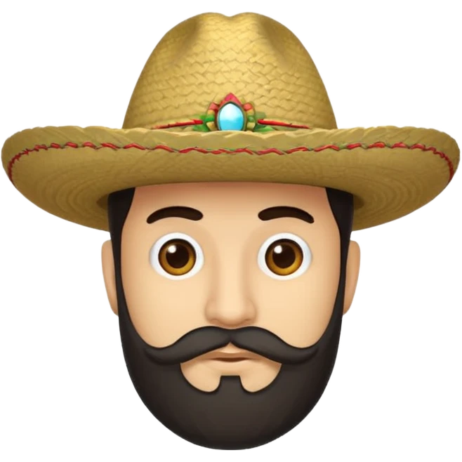 Un señor con sombrero y barba al estilo culiacan  emoji