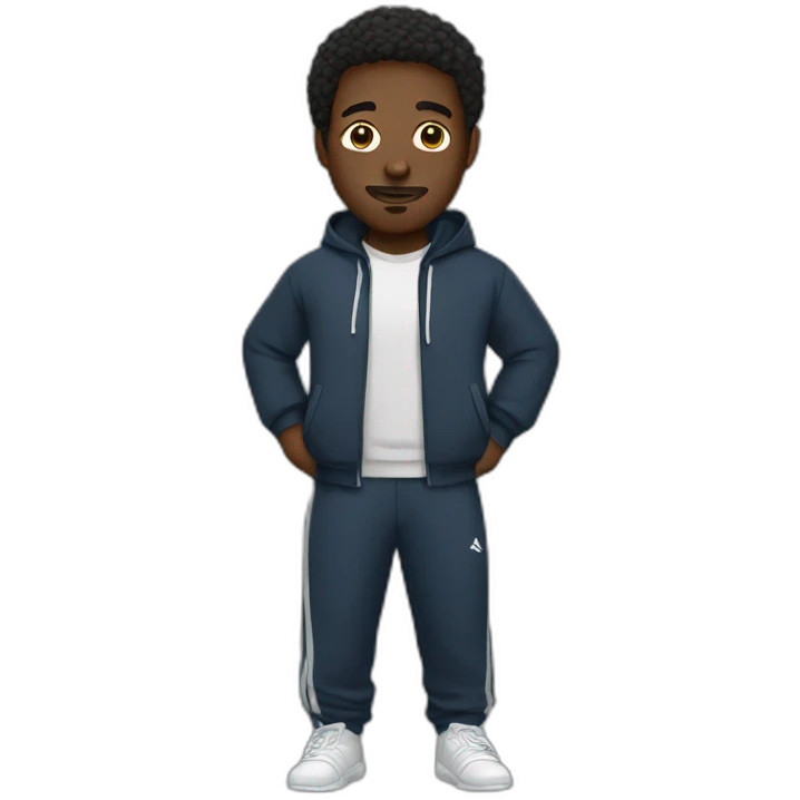 Black man in a tracksuit emoji