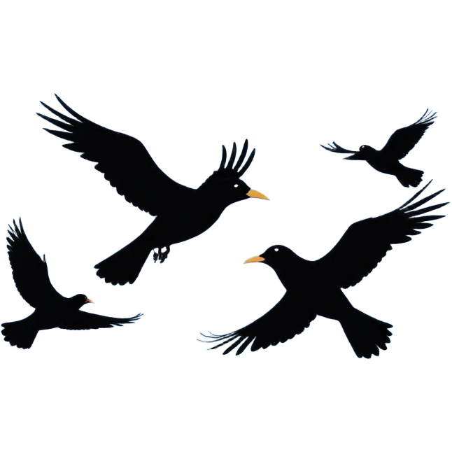 birds flying in a single line emoji