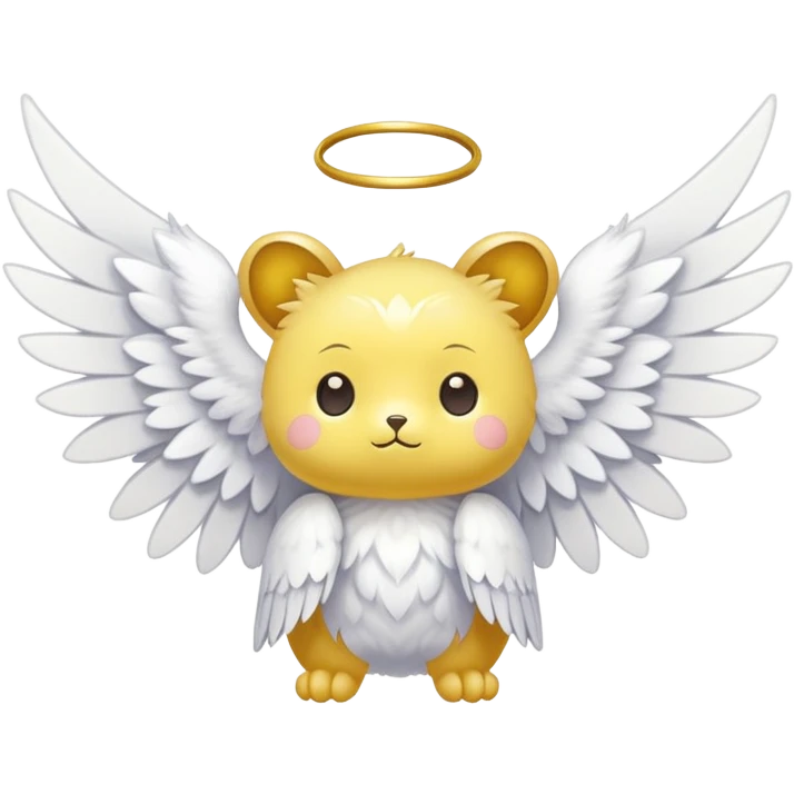 yellow keru from card captor sakura with white wings emoji