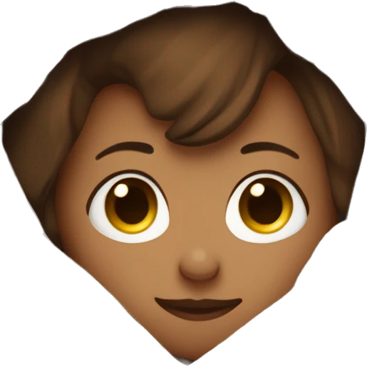 brown haired girl snuggled up in a blanket emoji